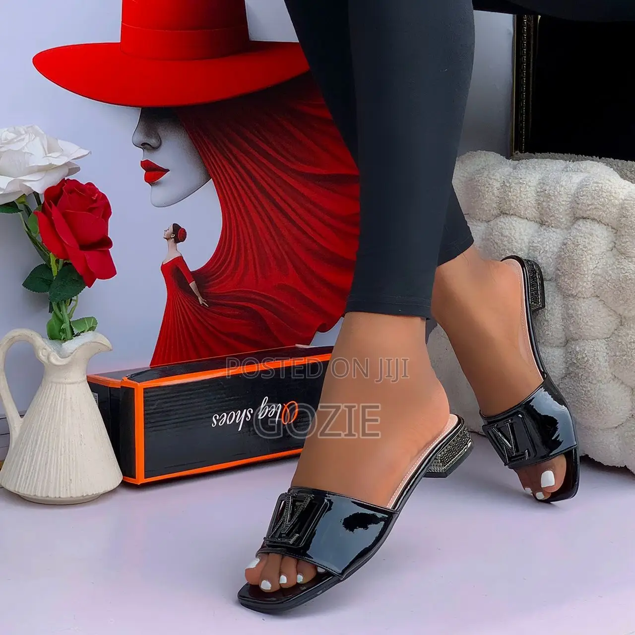 Lovely Low Block Heel Slippers