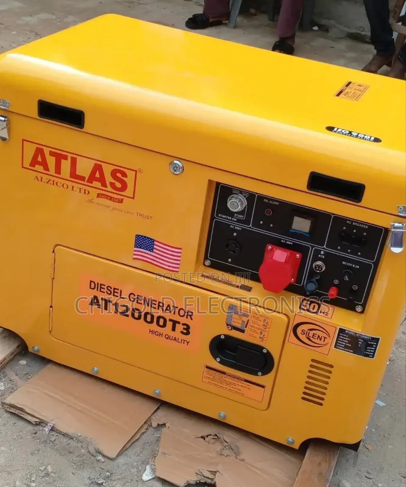 Original Atlas Diesel Generator 3 Face 10kva 100% Copper Coil