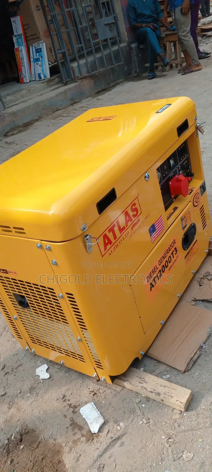 Original Atlas Diesel Generator Soundproof 3 Face 10kva 100% Copper
