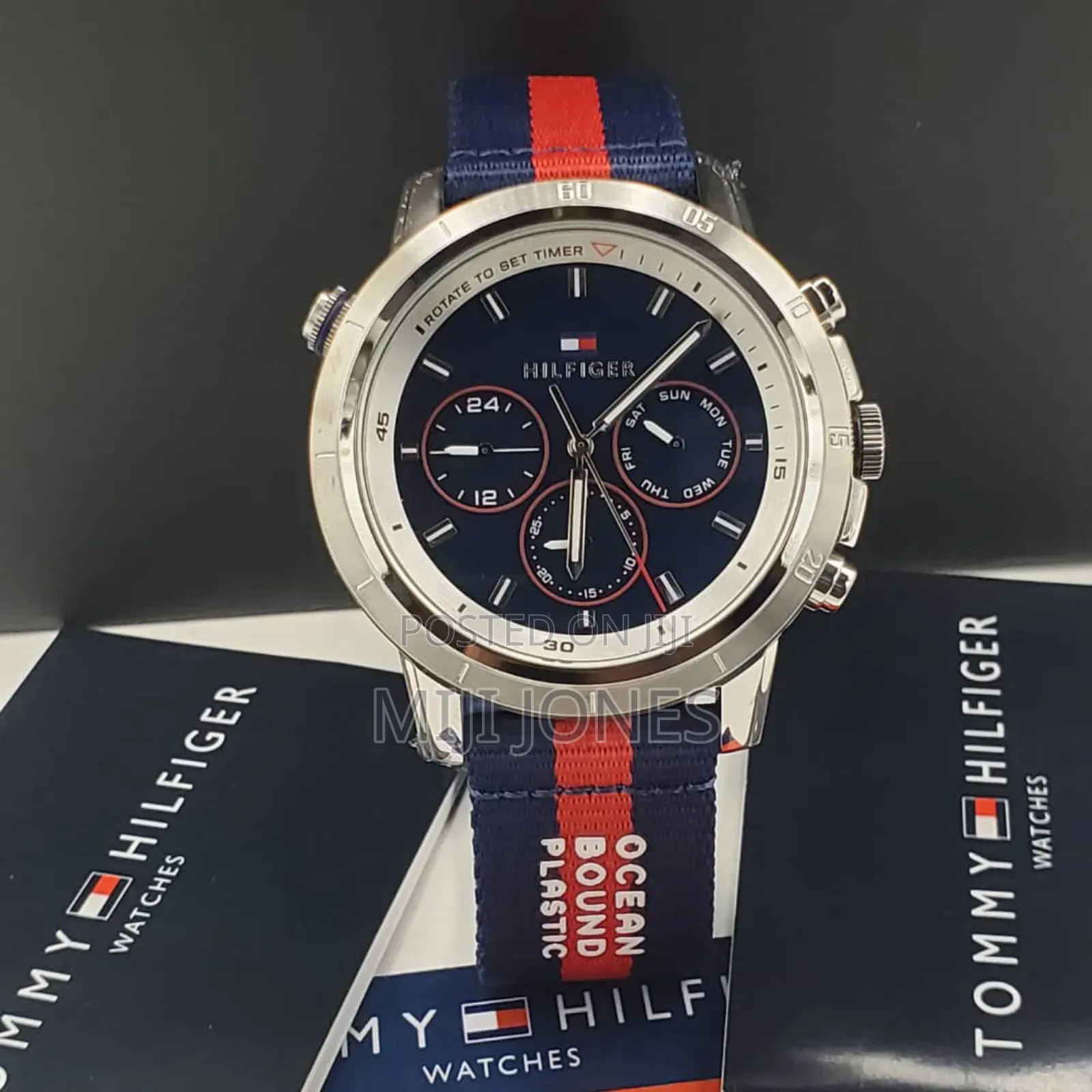 *Tommy Hilfiger Fabric Chronograph Watch – Sporty & Stylish*