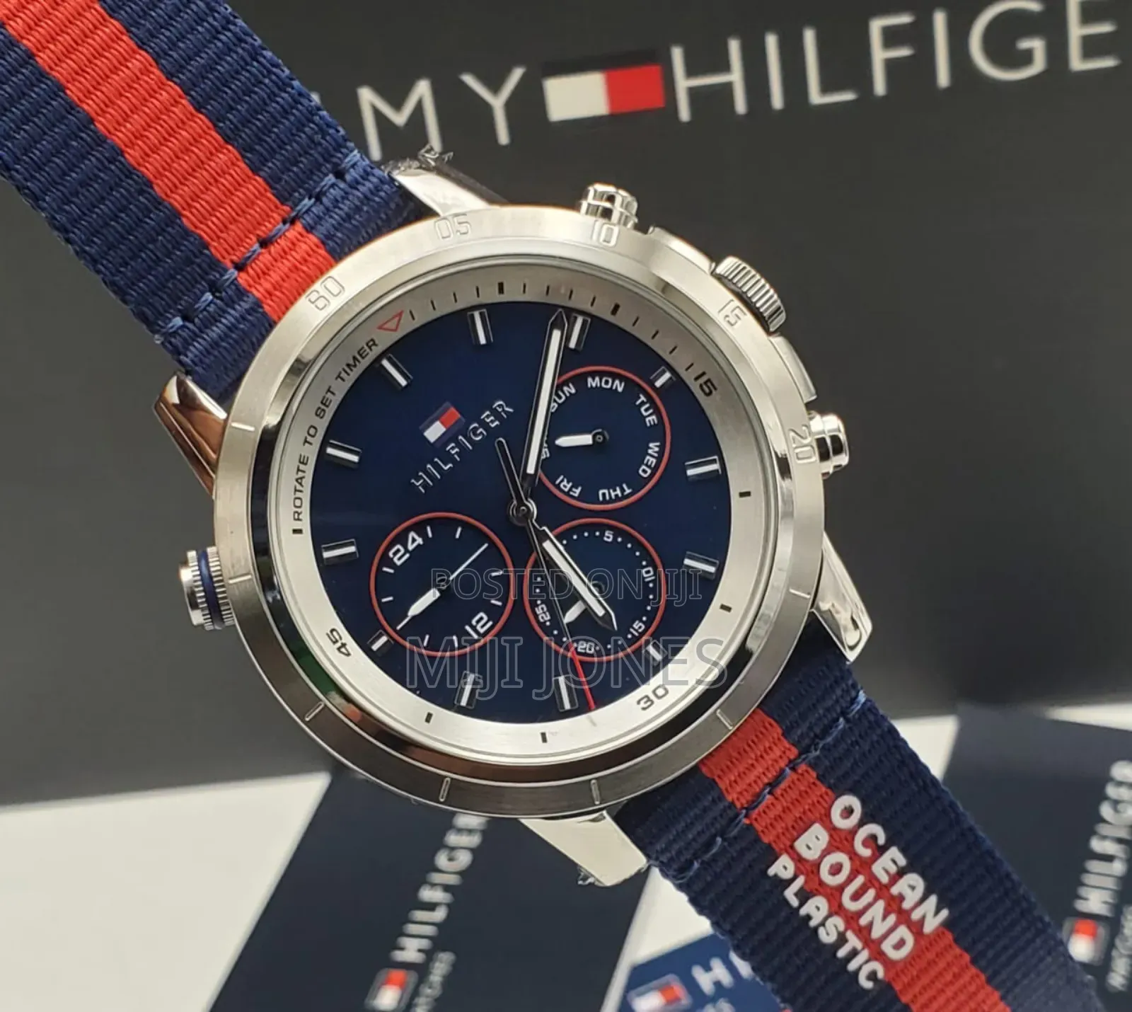 *Tommy Hilfiger Fabric Chronograph Watch – Sporty & Stylish*