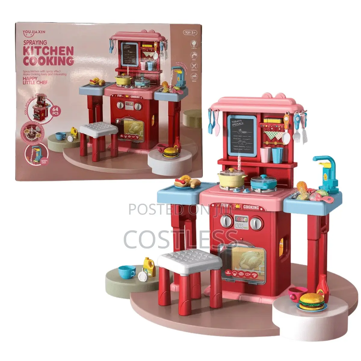 Spraying Kitchen Cooking Toy Playset.