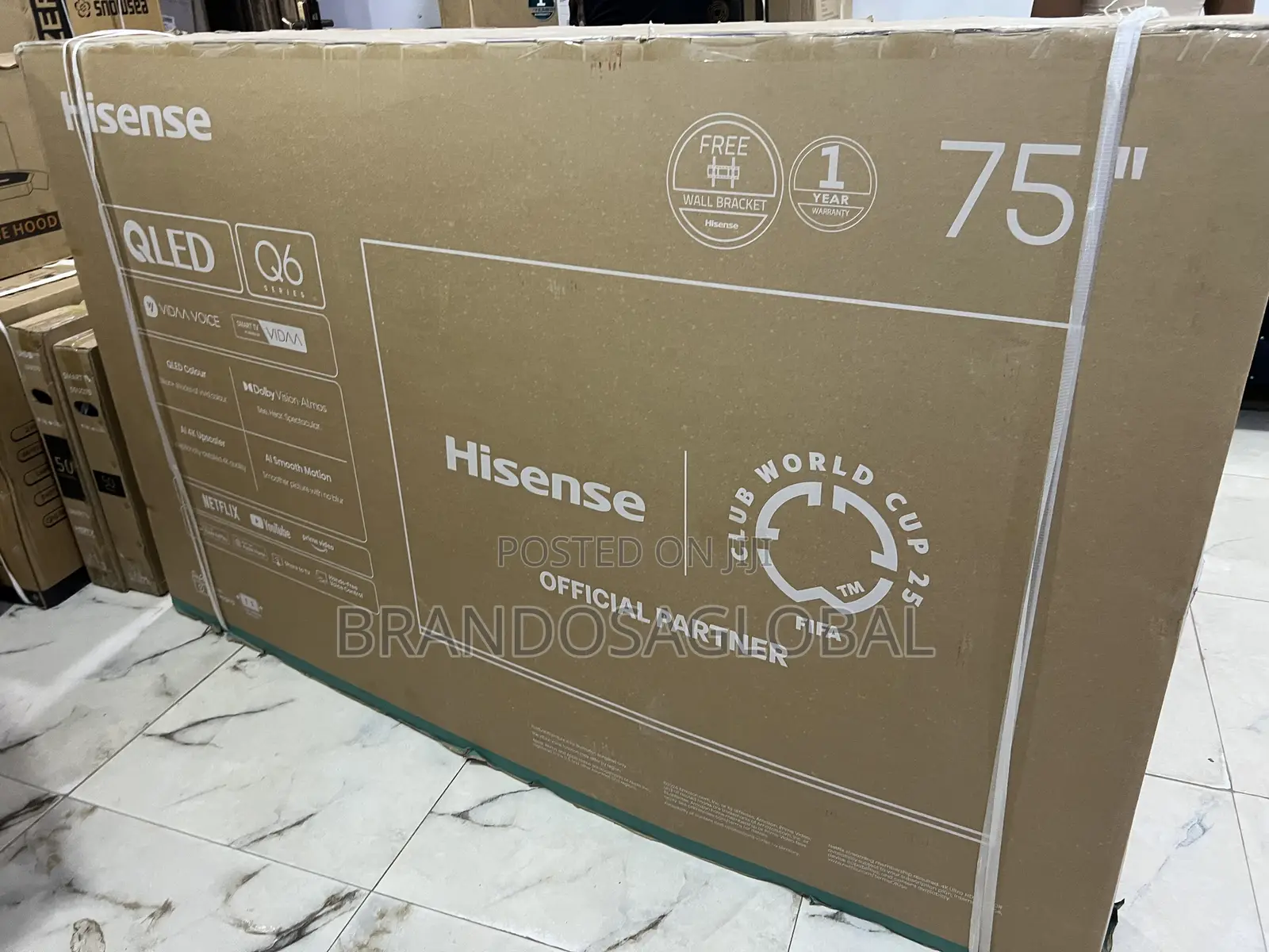 Hisense 75′′ Qled Smart Tv With Elegant Finish (75q6q)