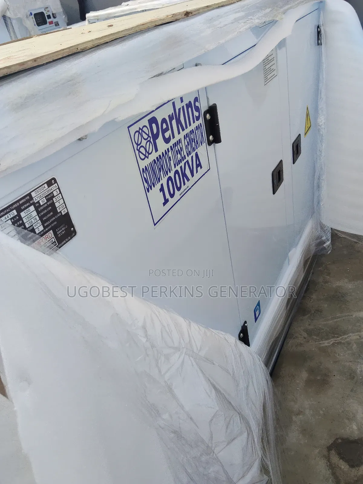 100kva Perkins Soundproof Generator Available With Two Years Warranty