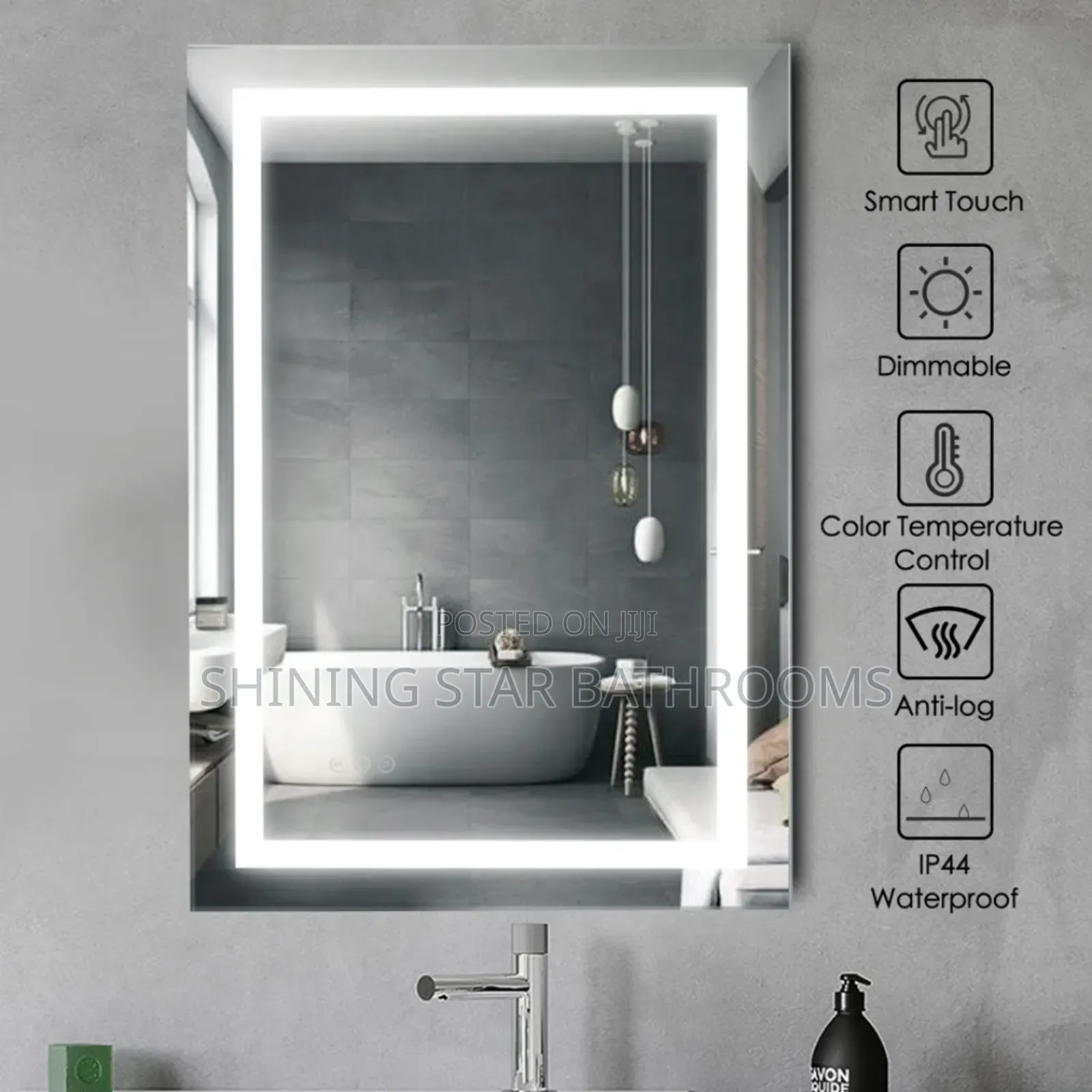 80cm X 60cm Wall Hung Led Mirror