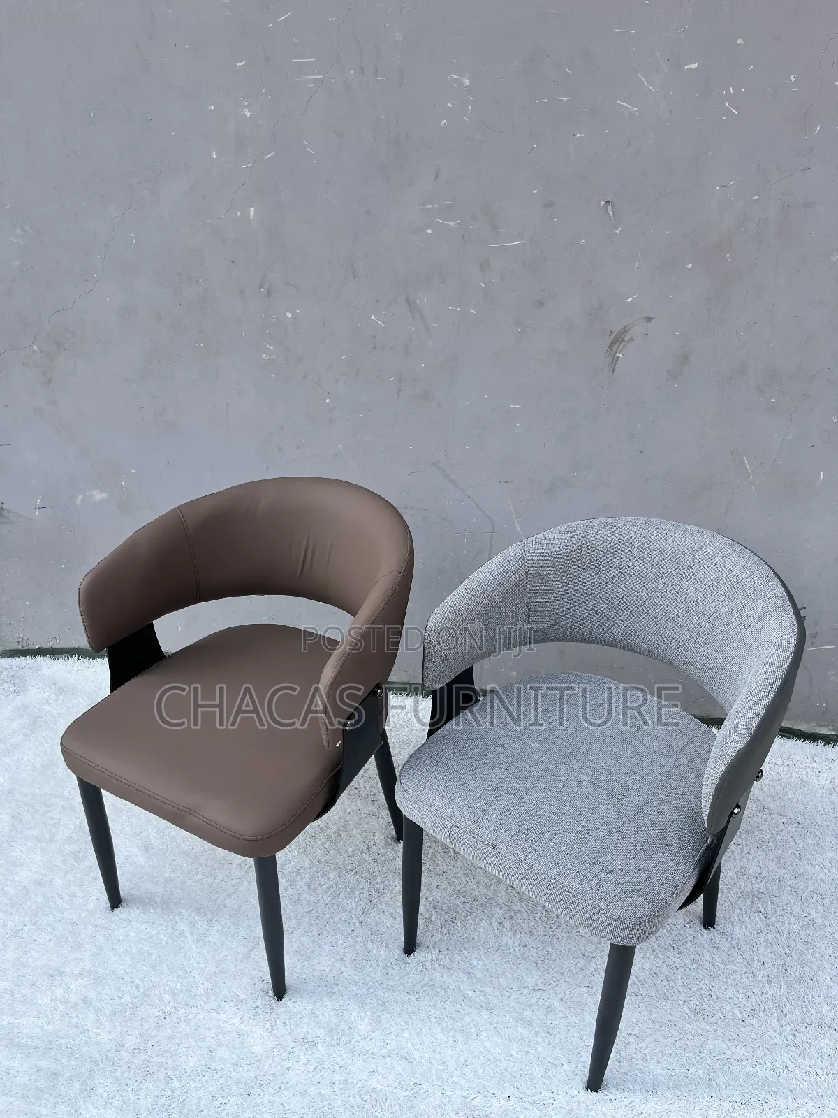 Modern Upholstered Dining Chair – Available in Grey Brown