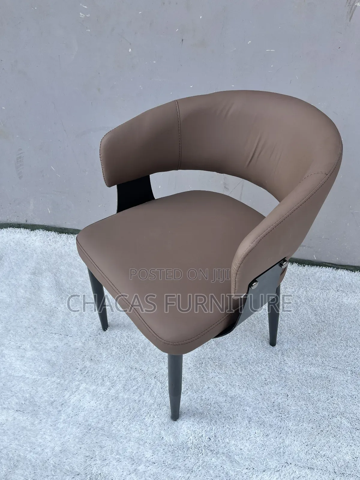 Modern Upholstered Dining Chair – Available in Grey Brown
