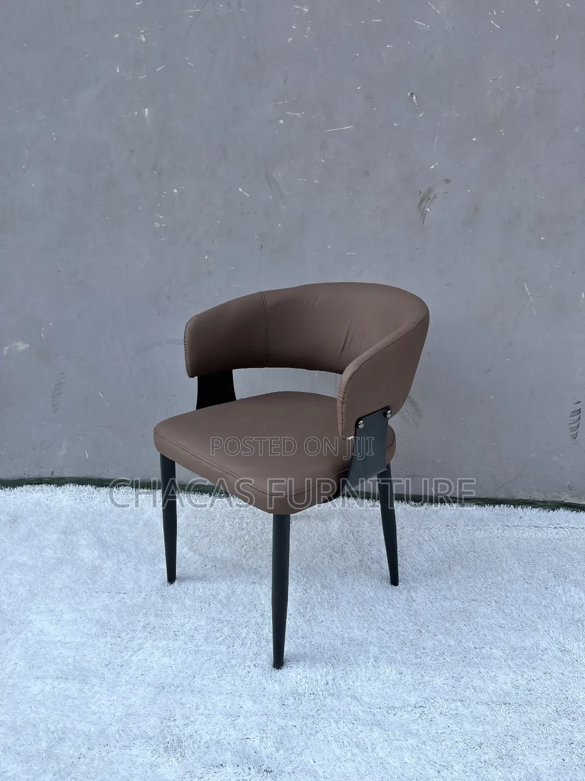 Modern Upholstered Dining Chair – Available in Grey Brown