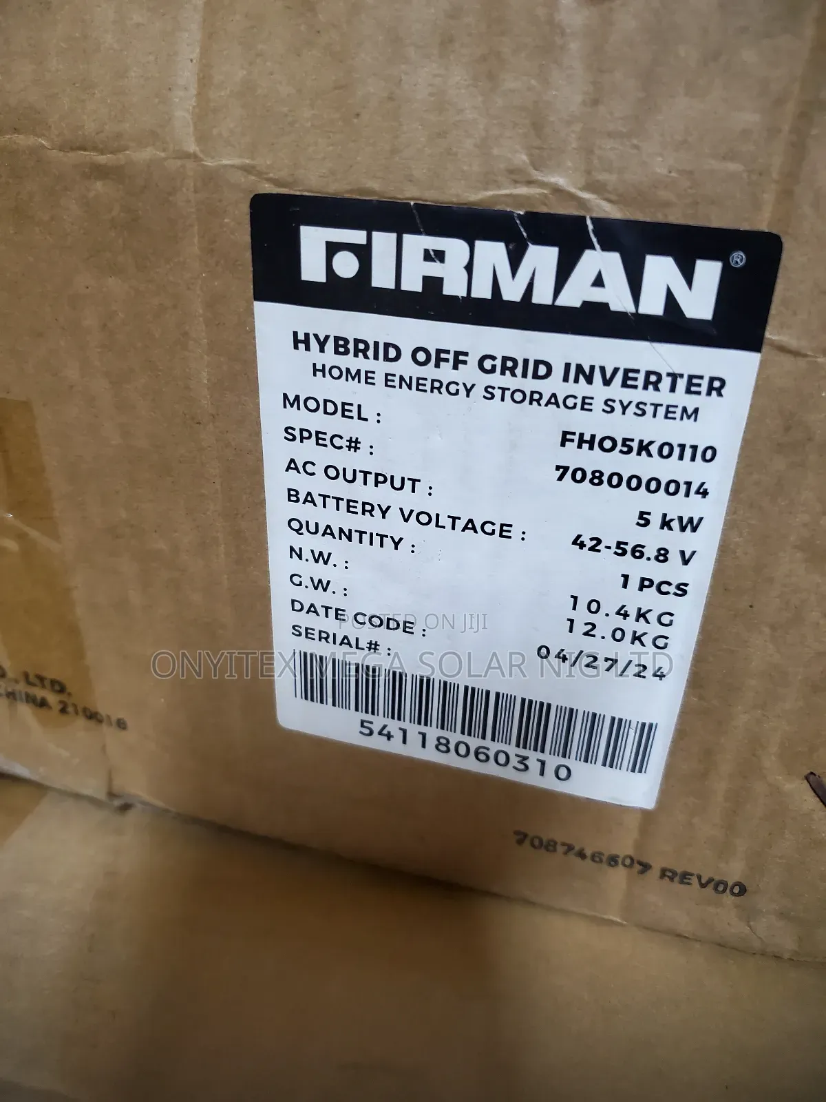 Firman 5kva 48v Hybrid Off Grid Inverter