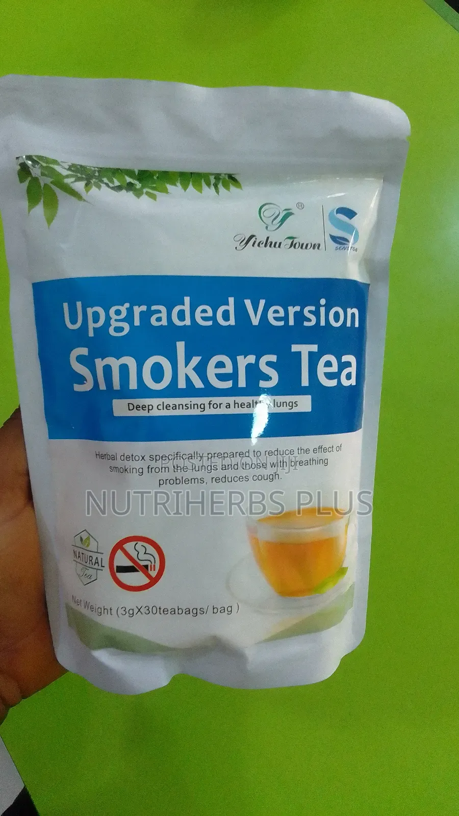 Wins Town Smokers Tea; For Cleaning Lungs