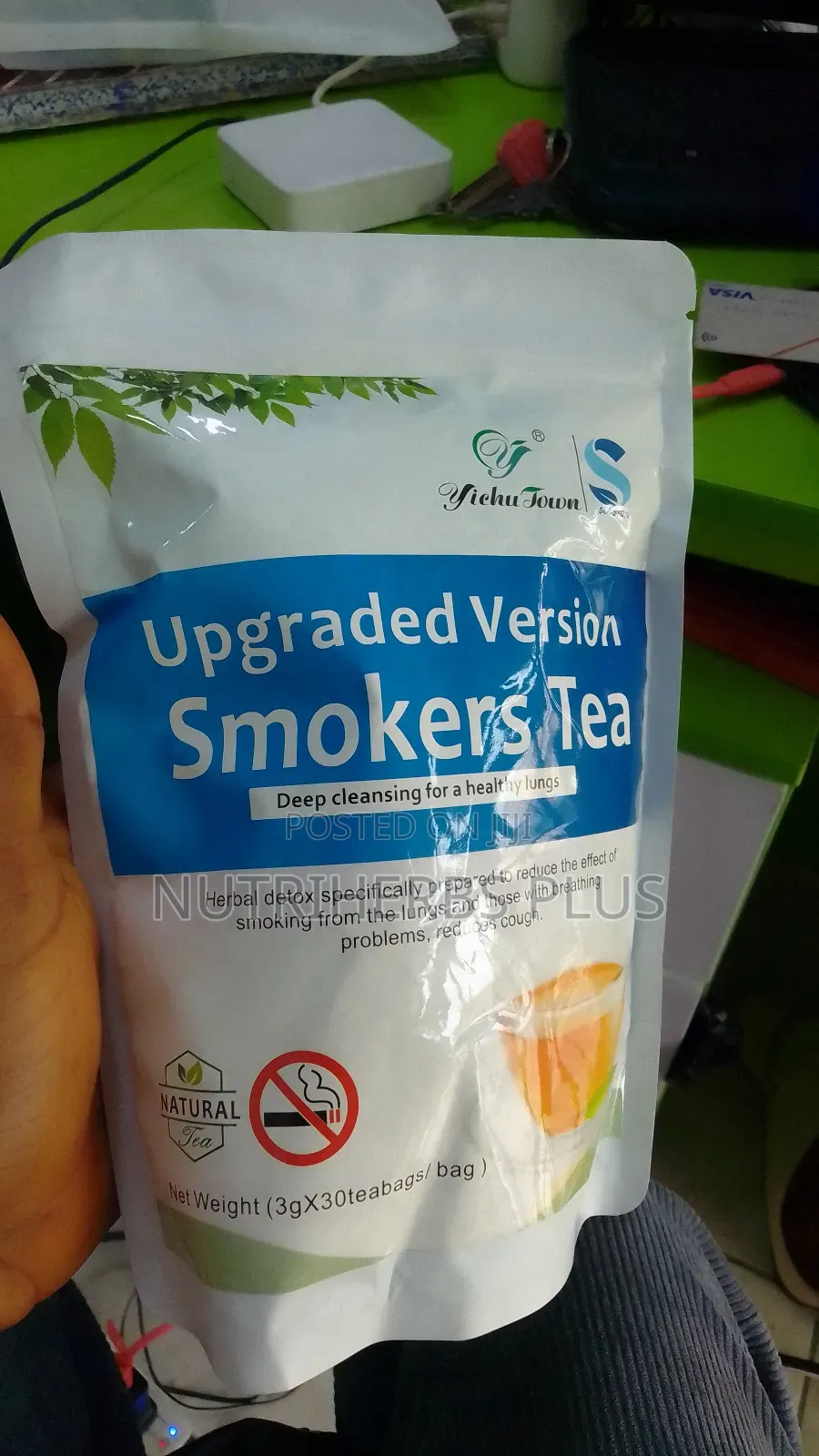 Wins Town Smokers Tea; For Cleaning Lungs