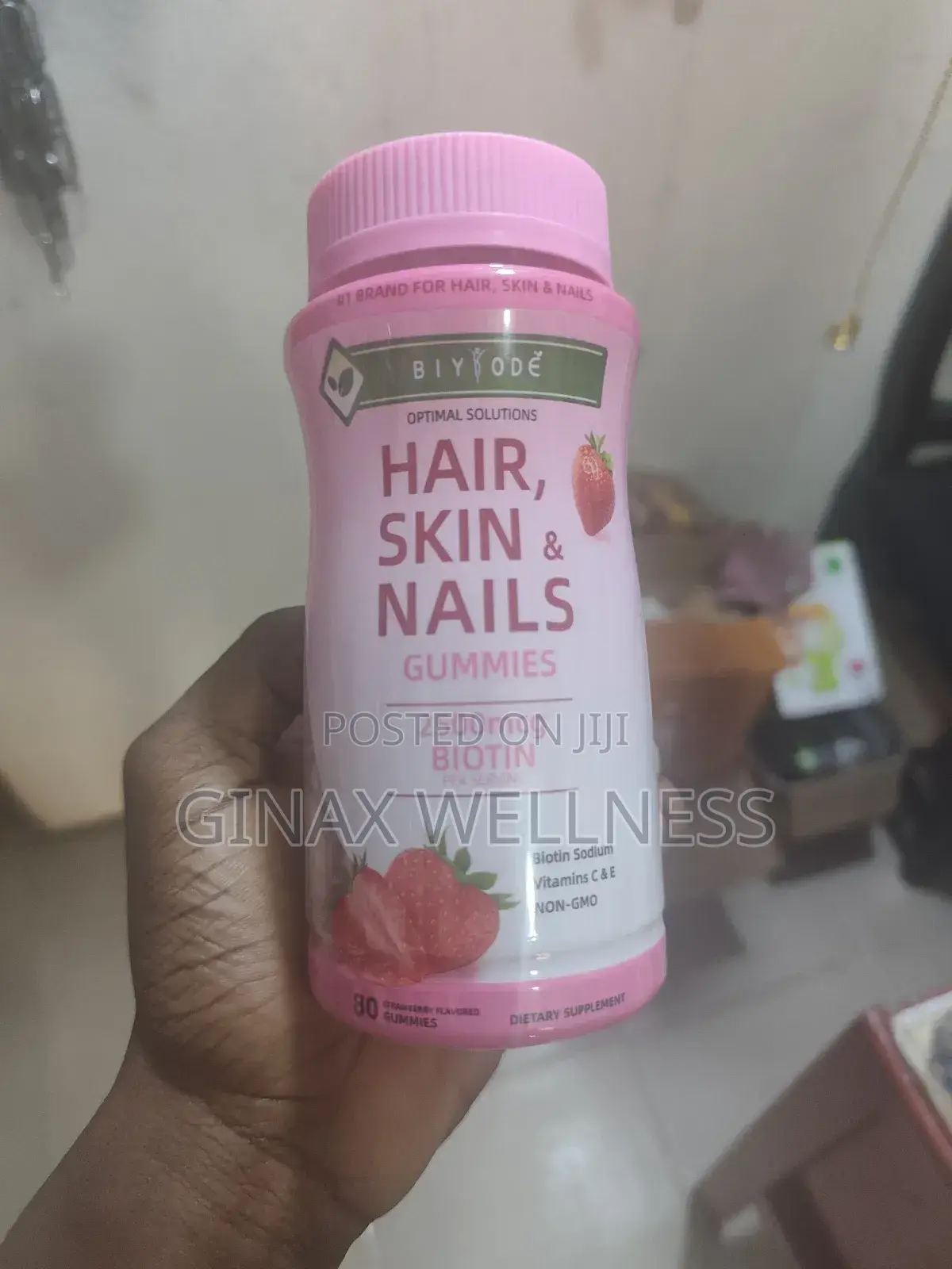 Biyode Hair, Skin And Nails Gummies (80 Gummies, 2500mcg)