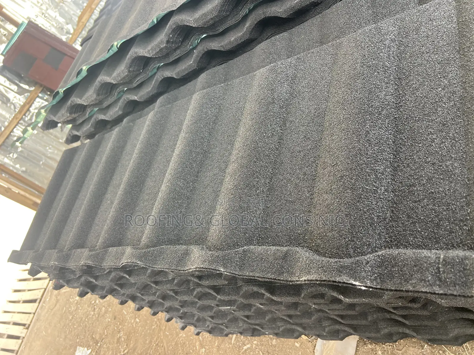 Coated Roofing Sheet Plane Black Milano Tile