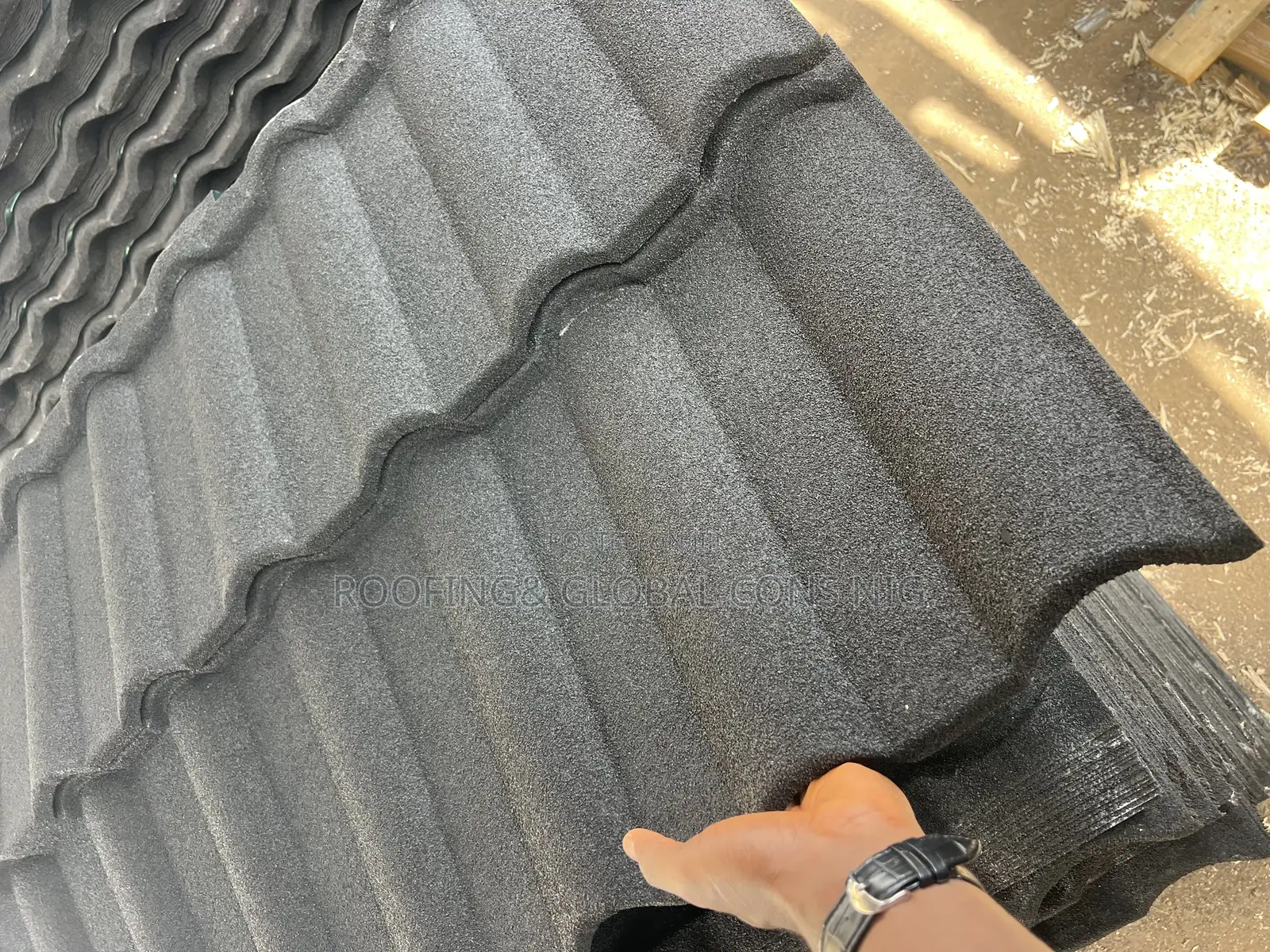 Coated Roofing Sheet Plane Black Milano Tile