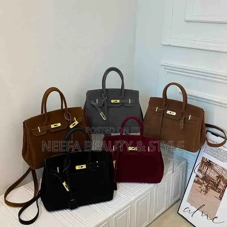 Birkin 30 Inspired Suede Leather Handbags