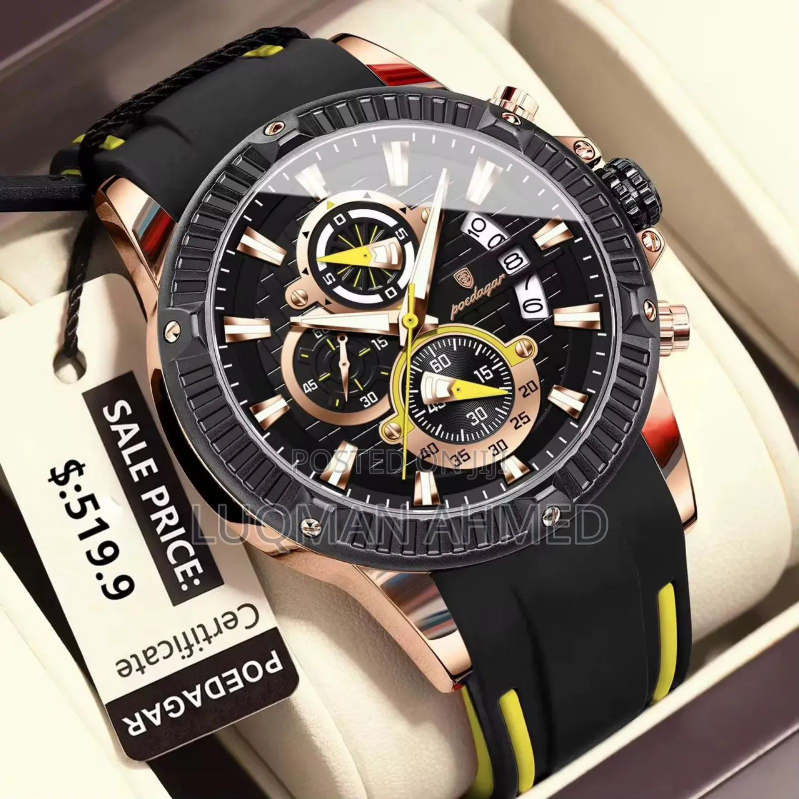 Poedagar Rubber Wrist Watch