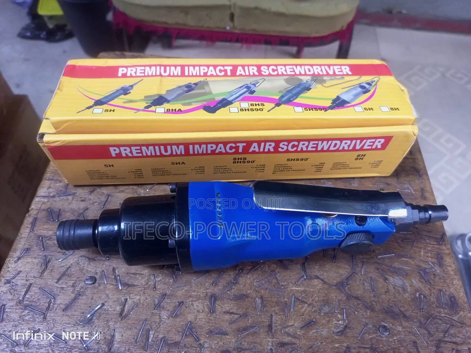 Pneumatic Impact Air Screwdriver, a Power Tool Used for Tightening