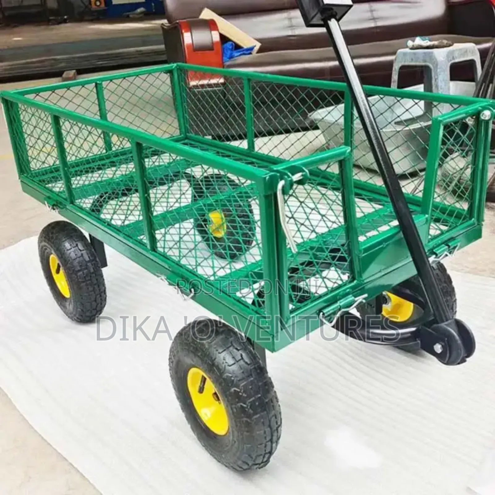 Steel Mesh Farm Used Gardens Wagon Cart Trolley