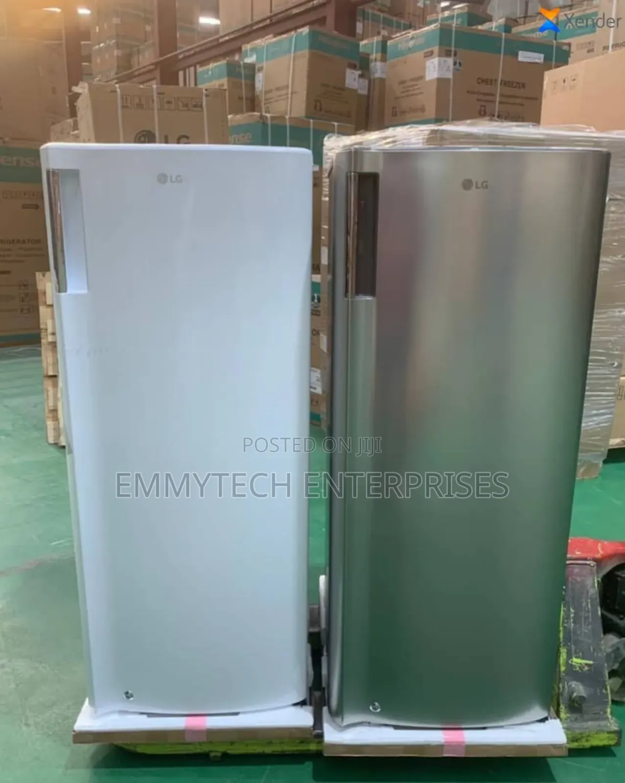 White and Silver Color Lg 304l Upright Freezer