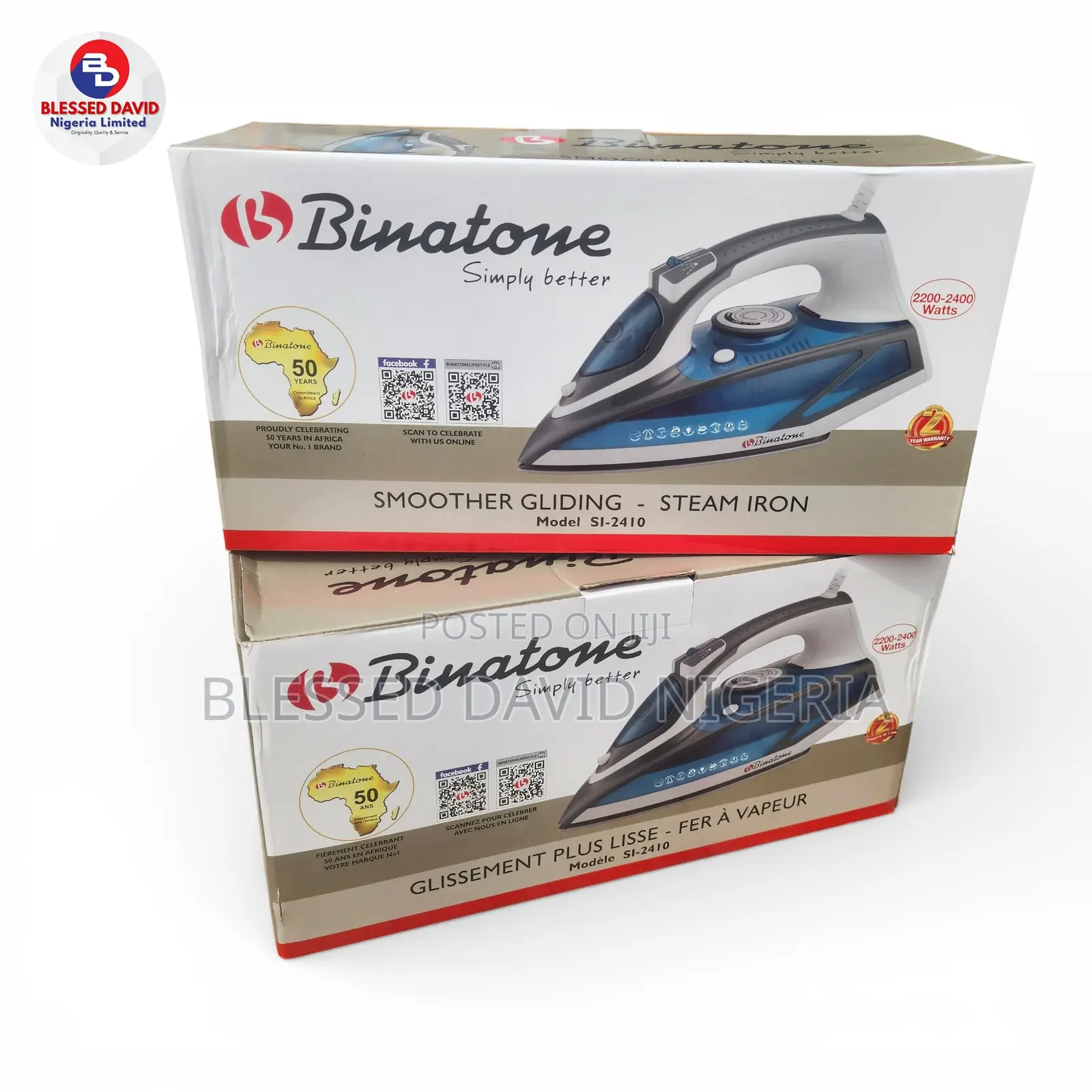 Binatone Smoother Gliding Steam Iron Si-2410