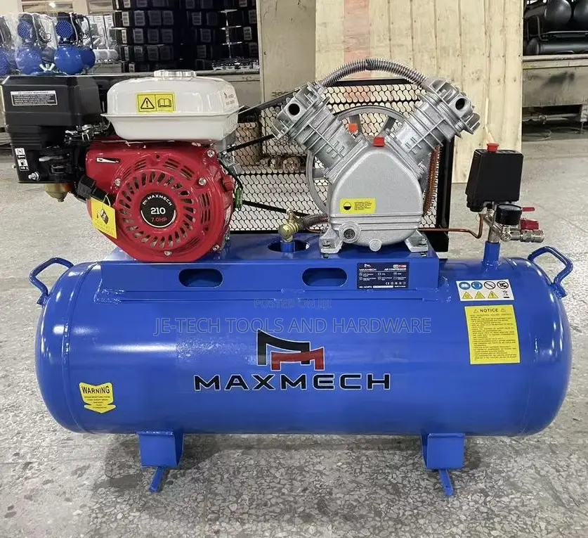 100l Maxmech Air Compressor Powered Maxmech 210 Series Gasoline Engine
