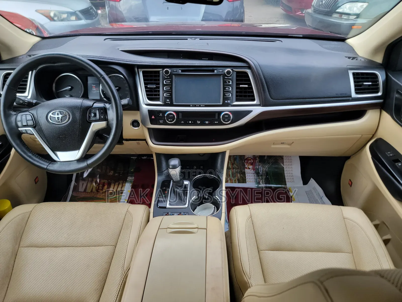 Toyota Highlander Limited V6 4x4 (3.5L 6cyl 6A) 2016 Burgundy
