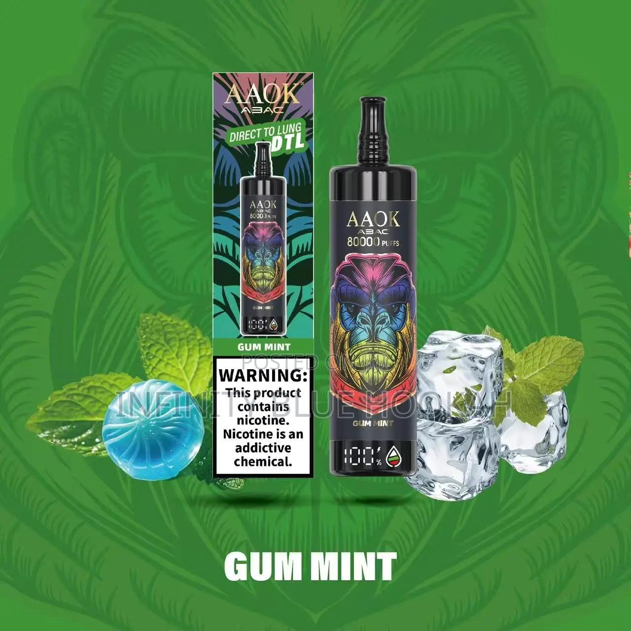 Aaok Vape 80000 Puffs Gum and Mint