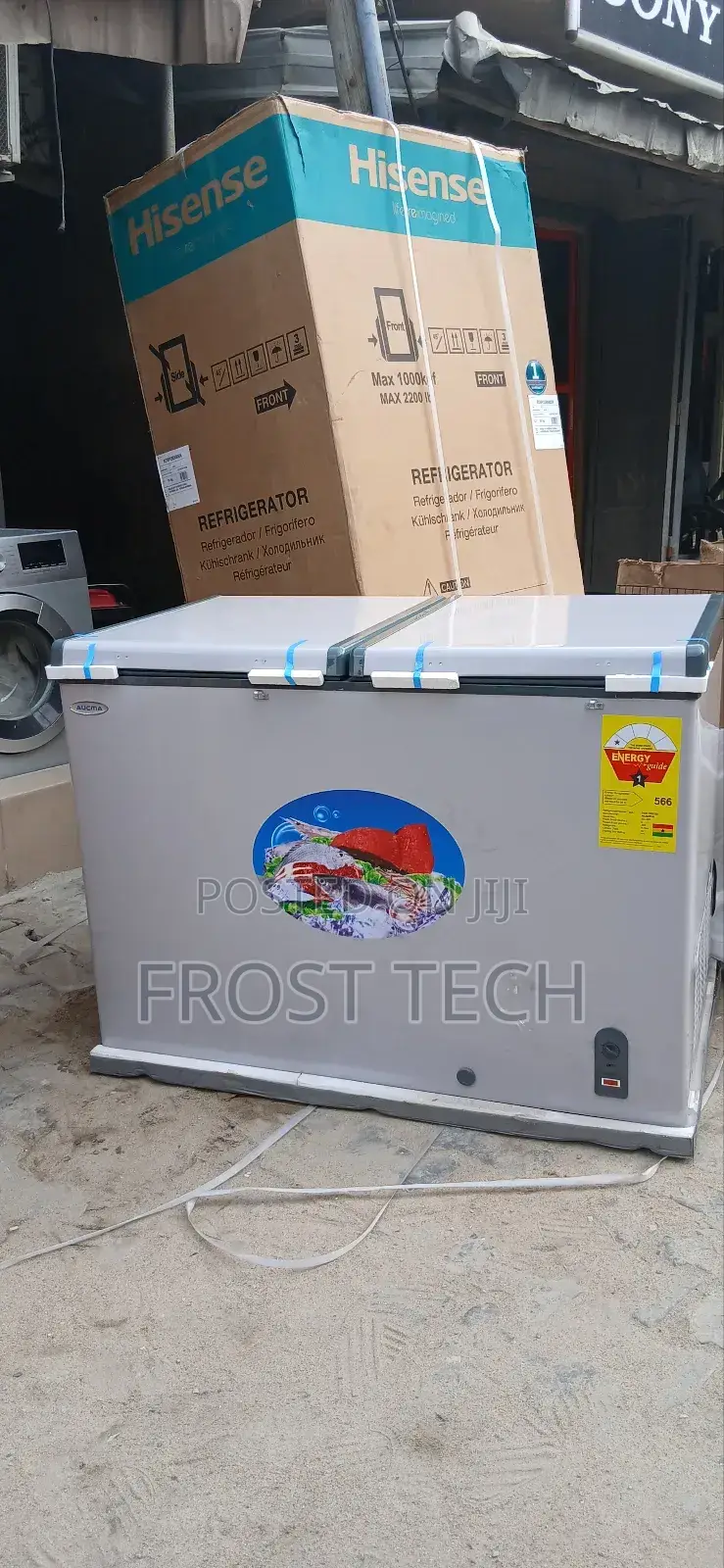 Aucma Bd468 Double Door Chest Freezer.