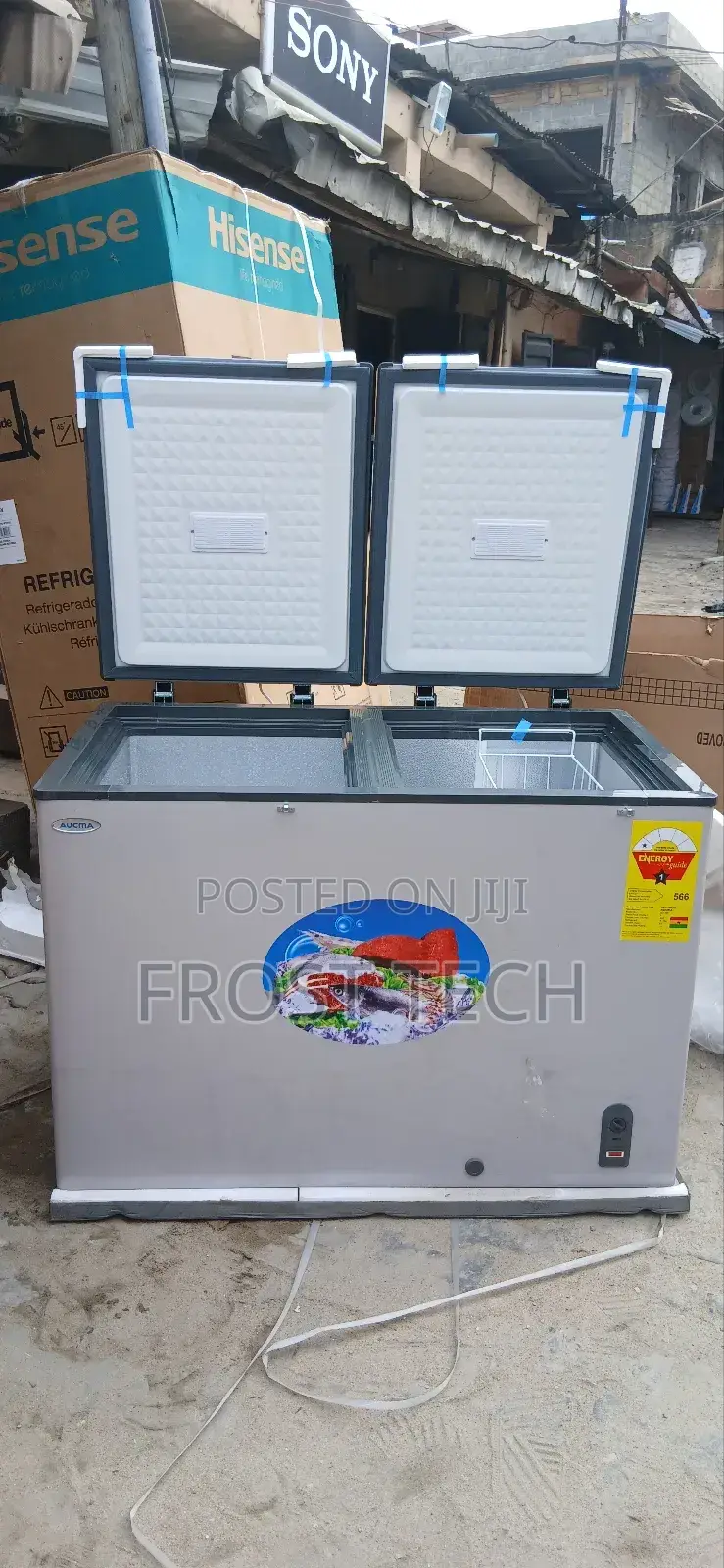 Aucma Bd468 Double Door Chest Freezer.