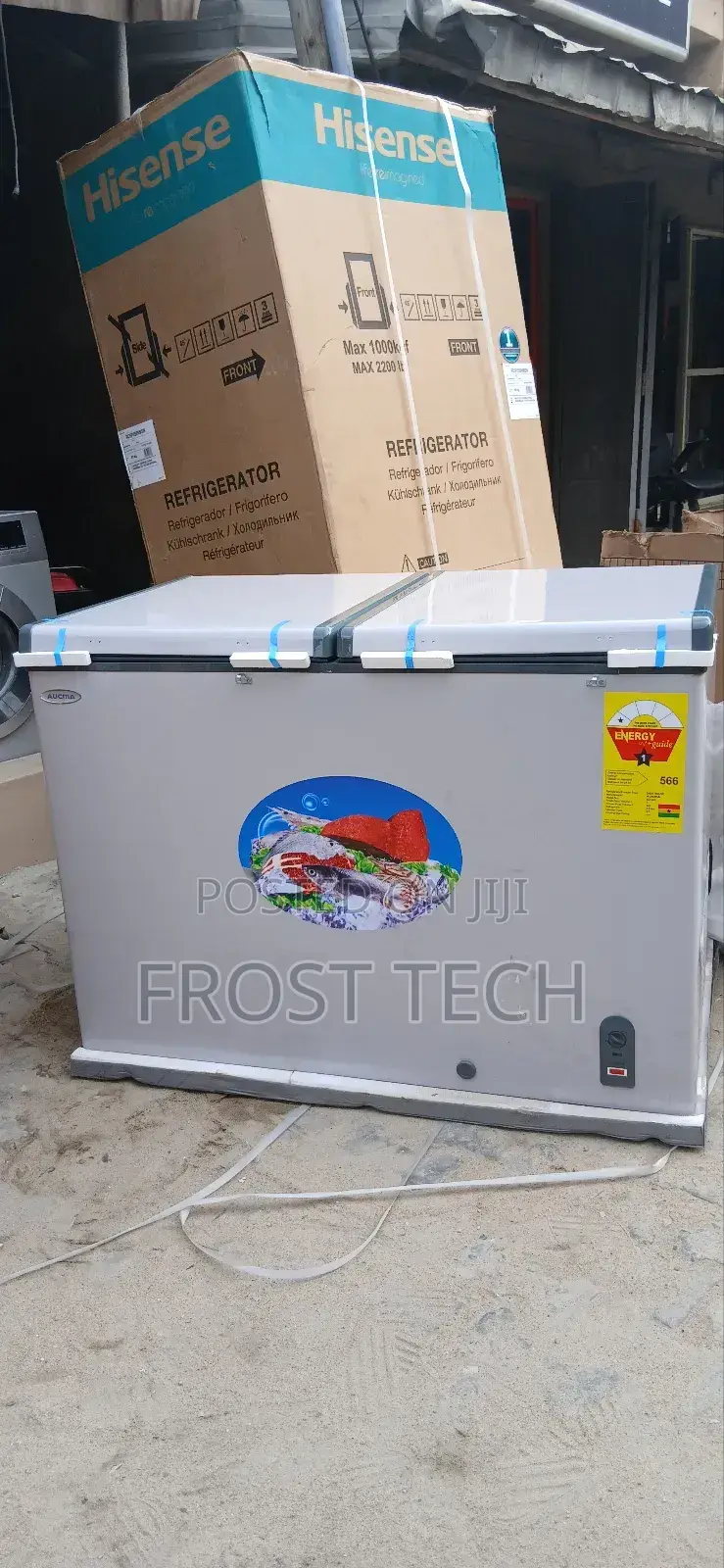 Aucma Bd468 Double Door Chest Freezer.