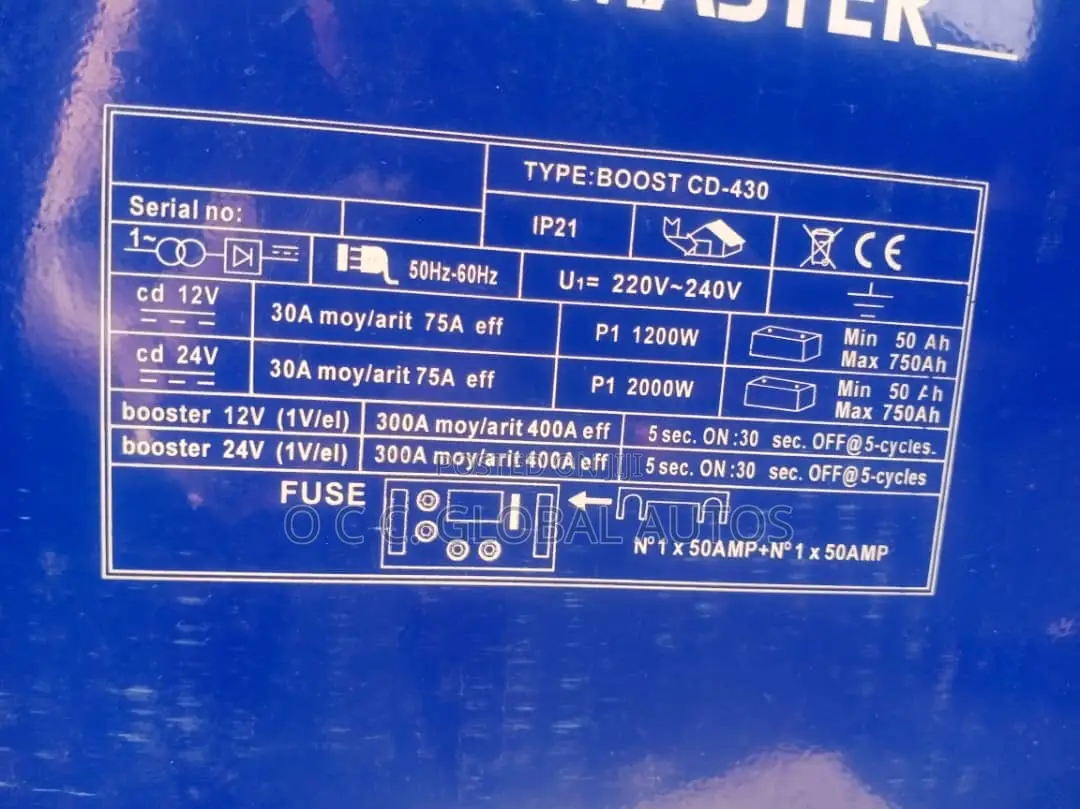 Battery Charger Work, Master Cd-430 220v to 240v