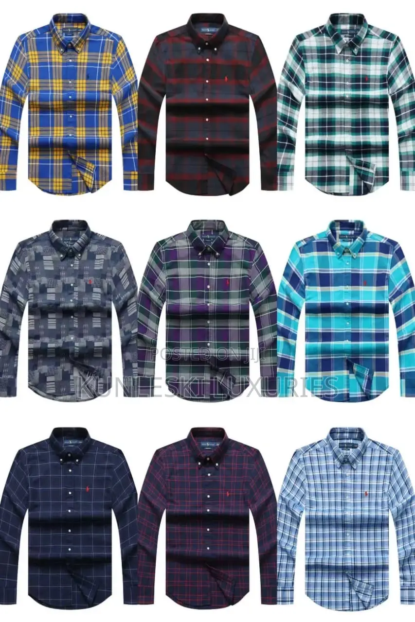 Original Polo Ralph Lauren Long Sleeve Checkers Shirt For Men
