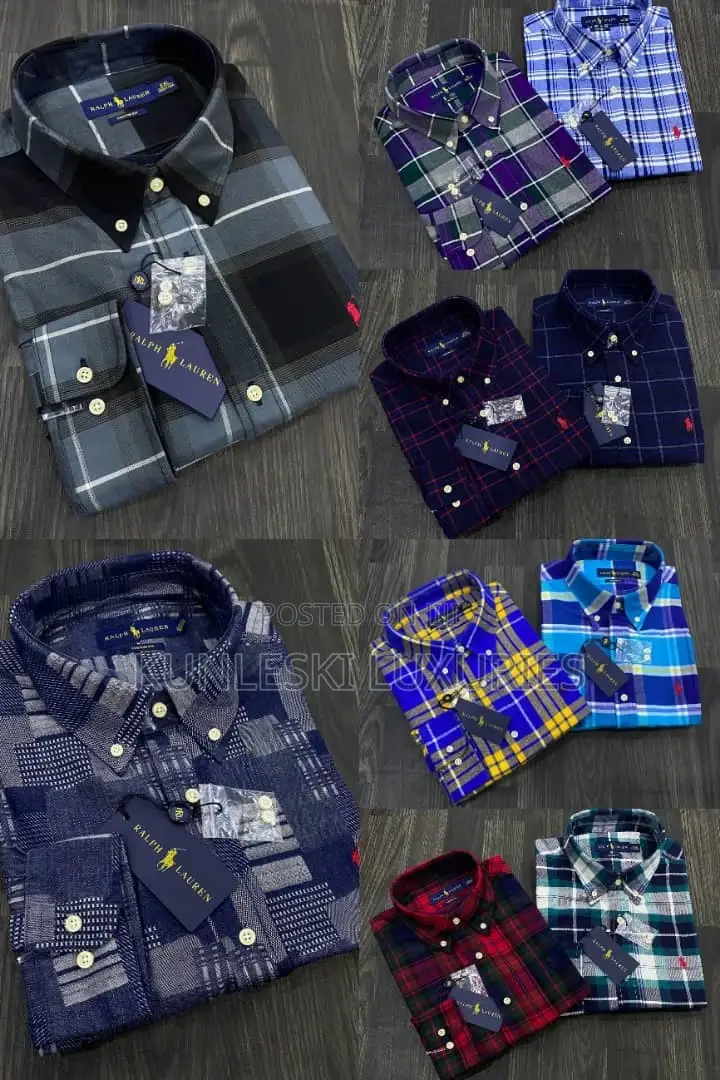 Original Polo Ralph Lauren Long Sleeve Checkers Shirt For Men