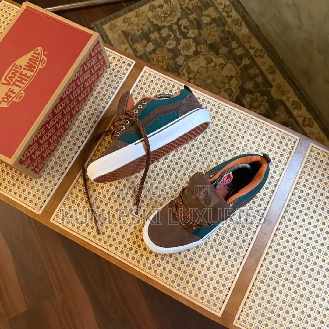 Original Vans Knu Skool Vans Vr3 Lx Caramel Brown / Green Sneakers