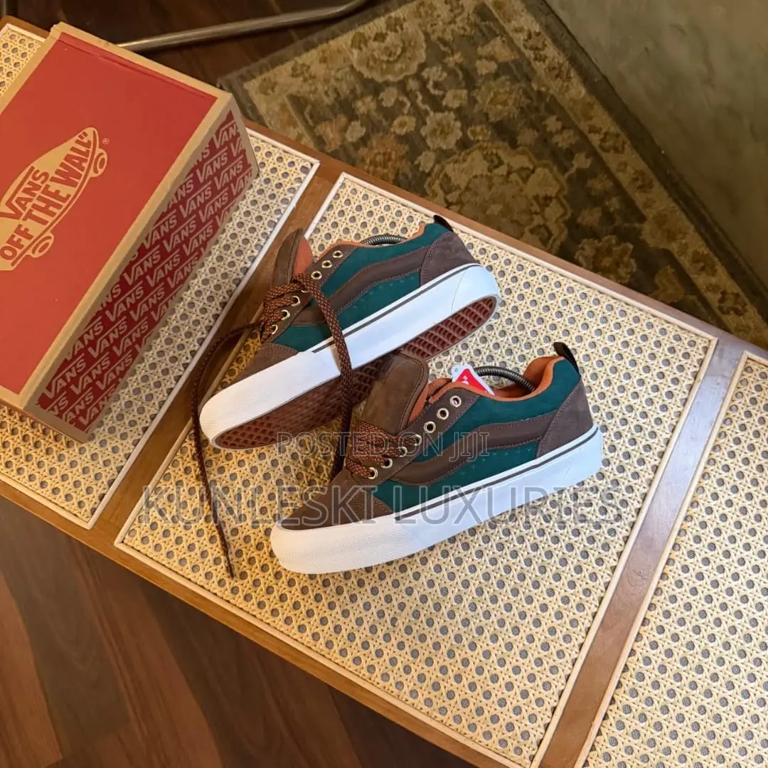 Original Vans Knu Skool Vans Vr3 Lx Caramel Brown / Green Sneakers