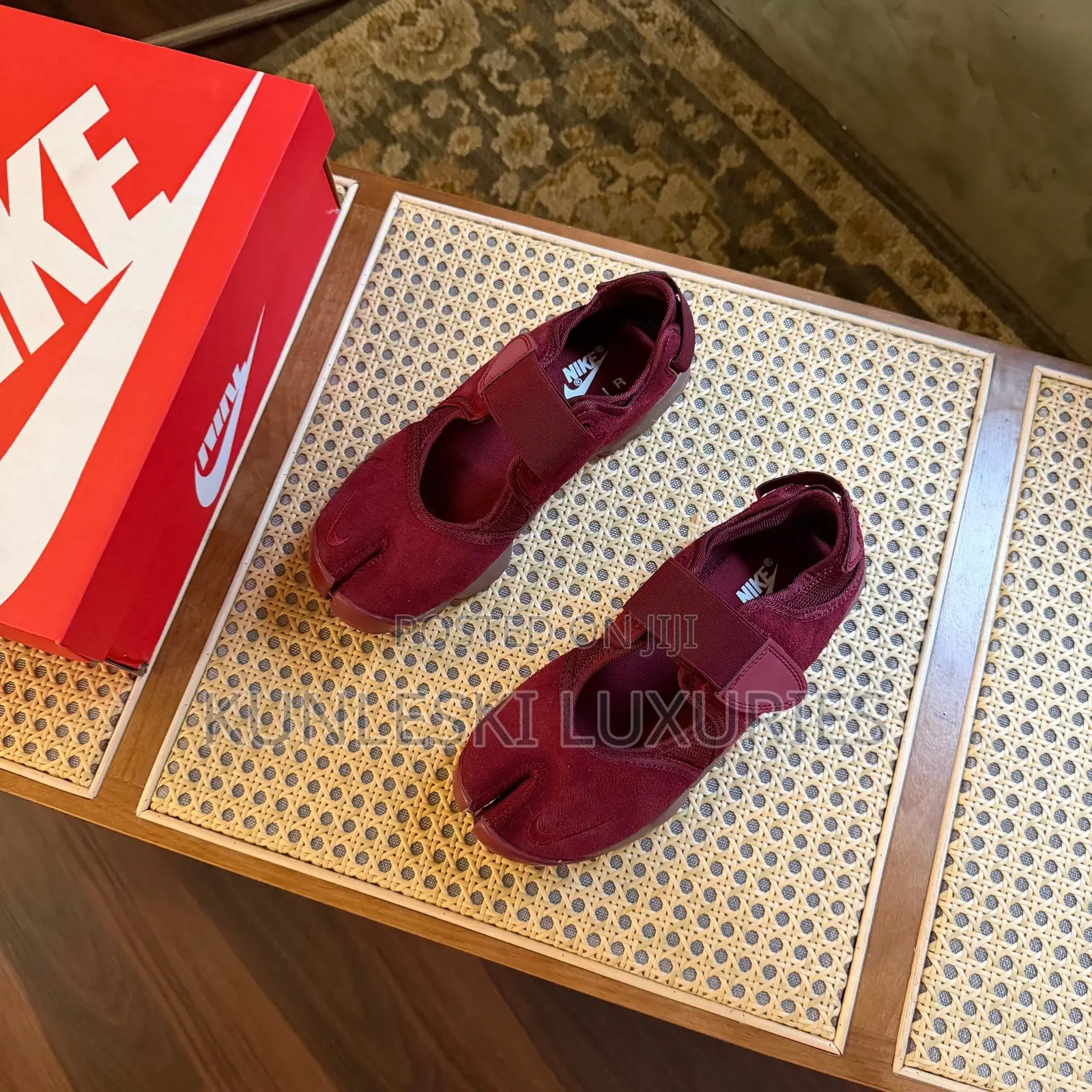 Original Nike Air Rift In Red Sepia Maroon & Brown Sneakers