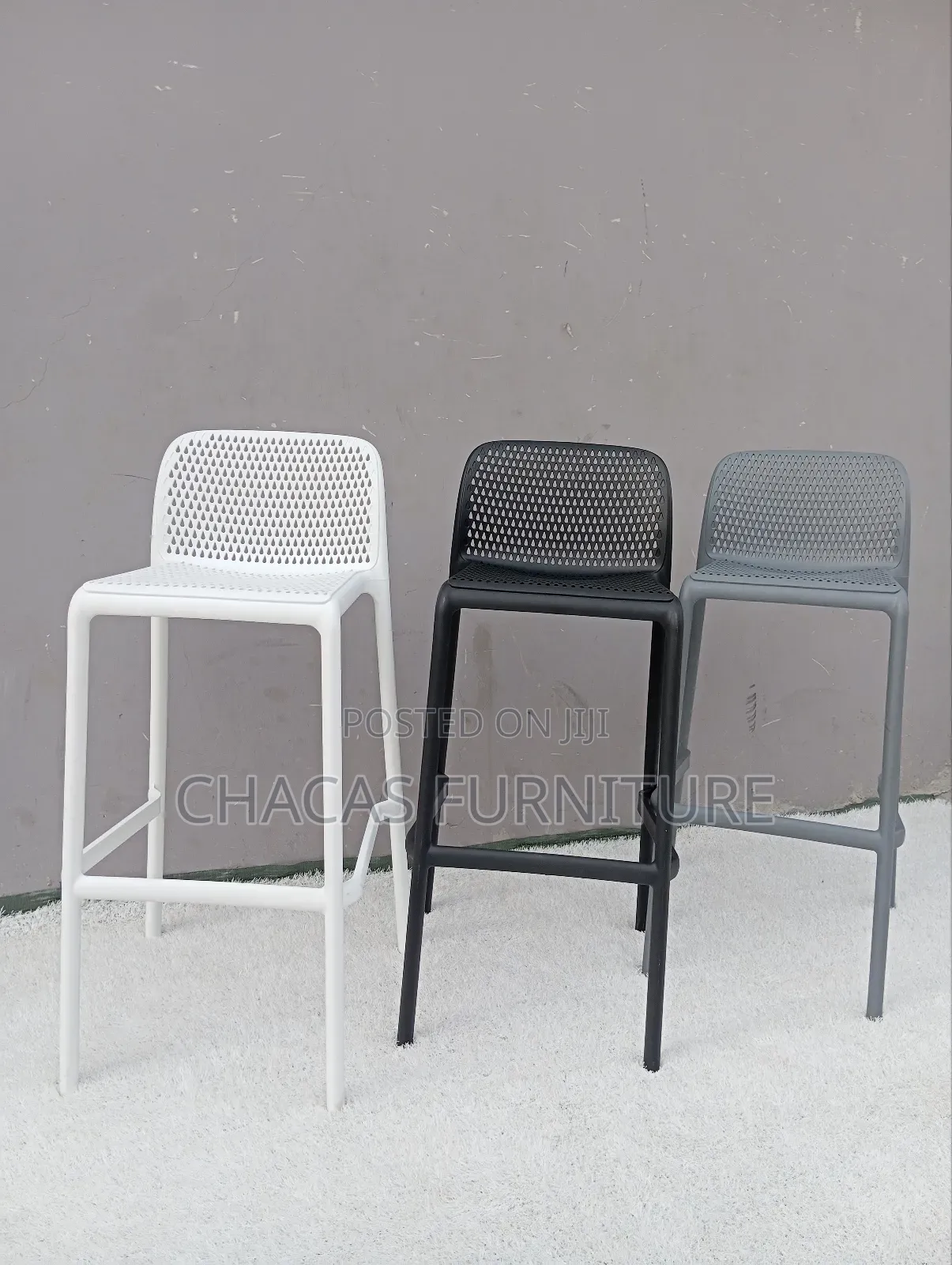 Modern Minimalist Mesh Bar Stools - Durable High-Back Counter Chairs