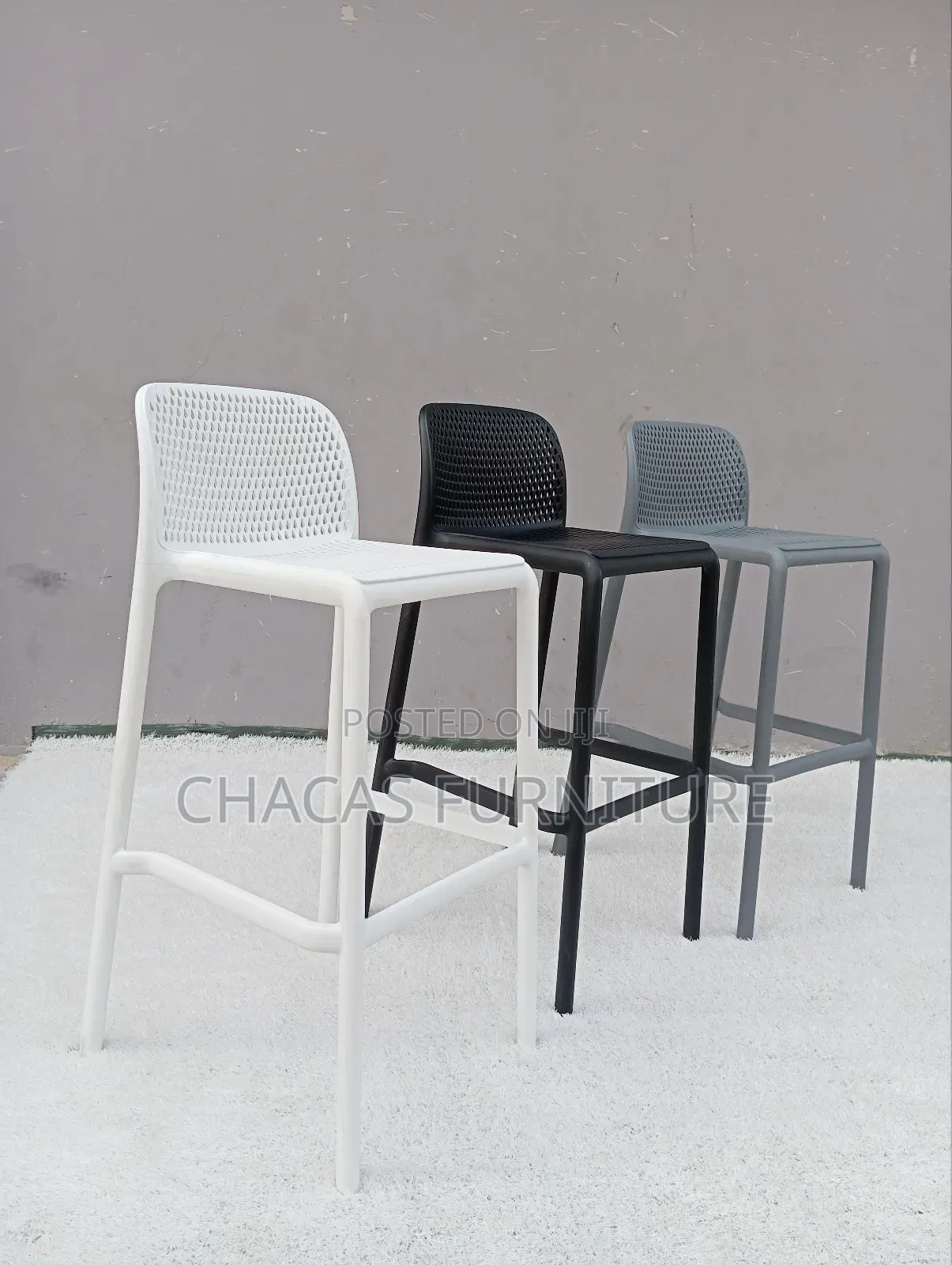 Modern Minimalist Mesh Bar Stools - Durable High-Back Counter Chairs