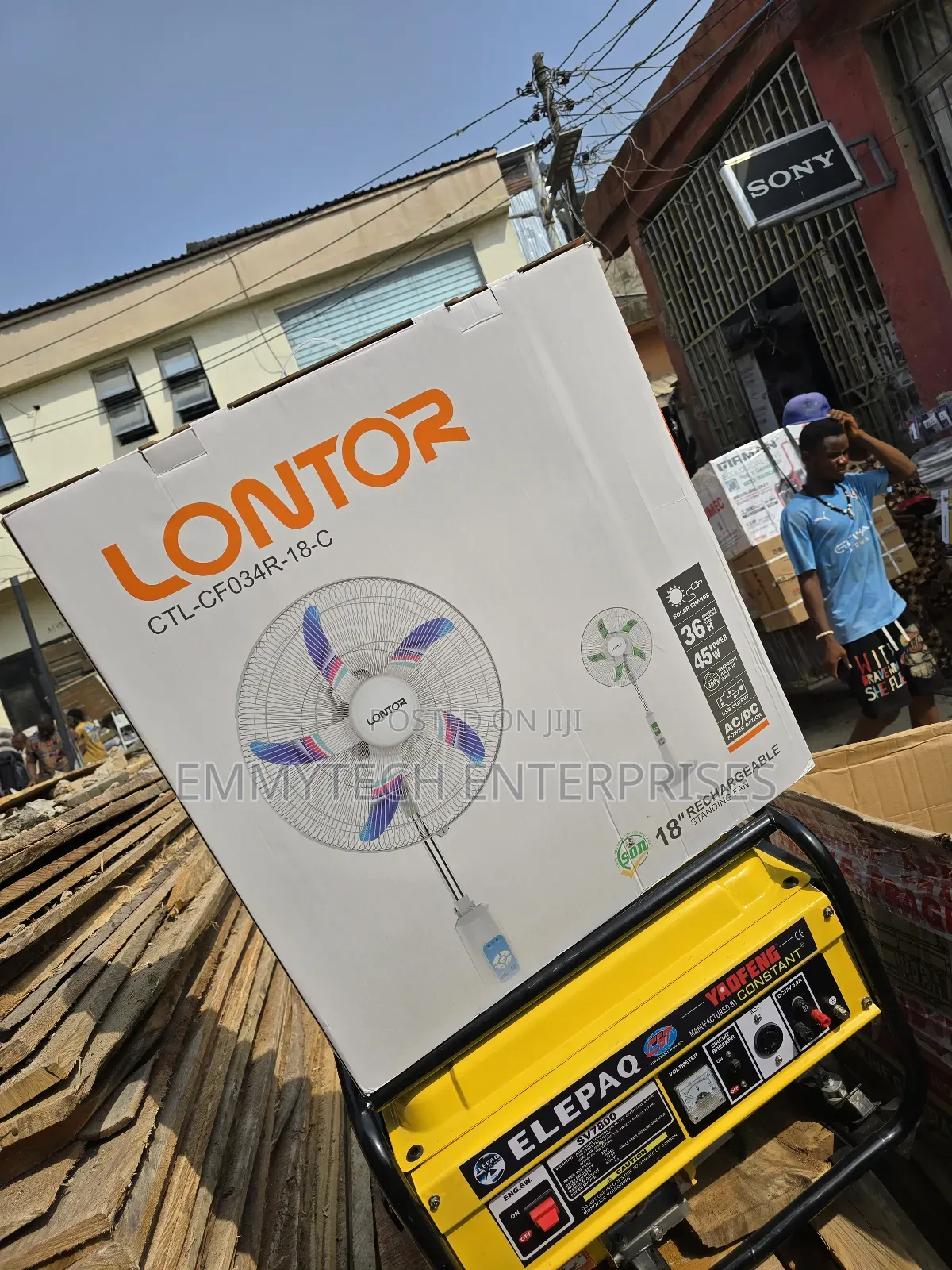 Come I Have Lontor Rechargeable Standing Fan 18inch