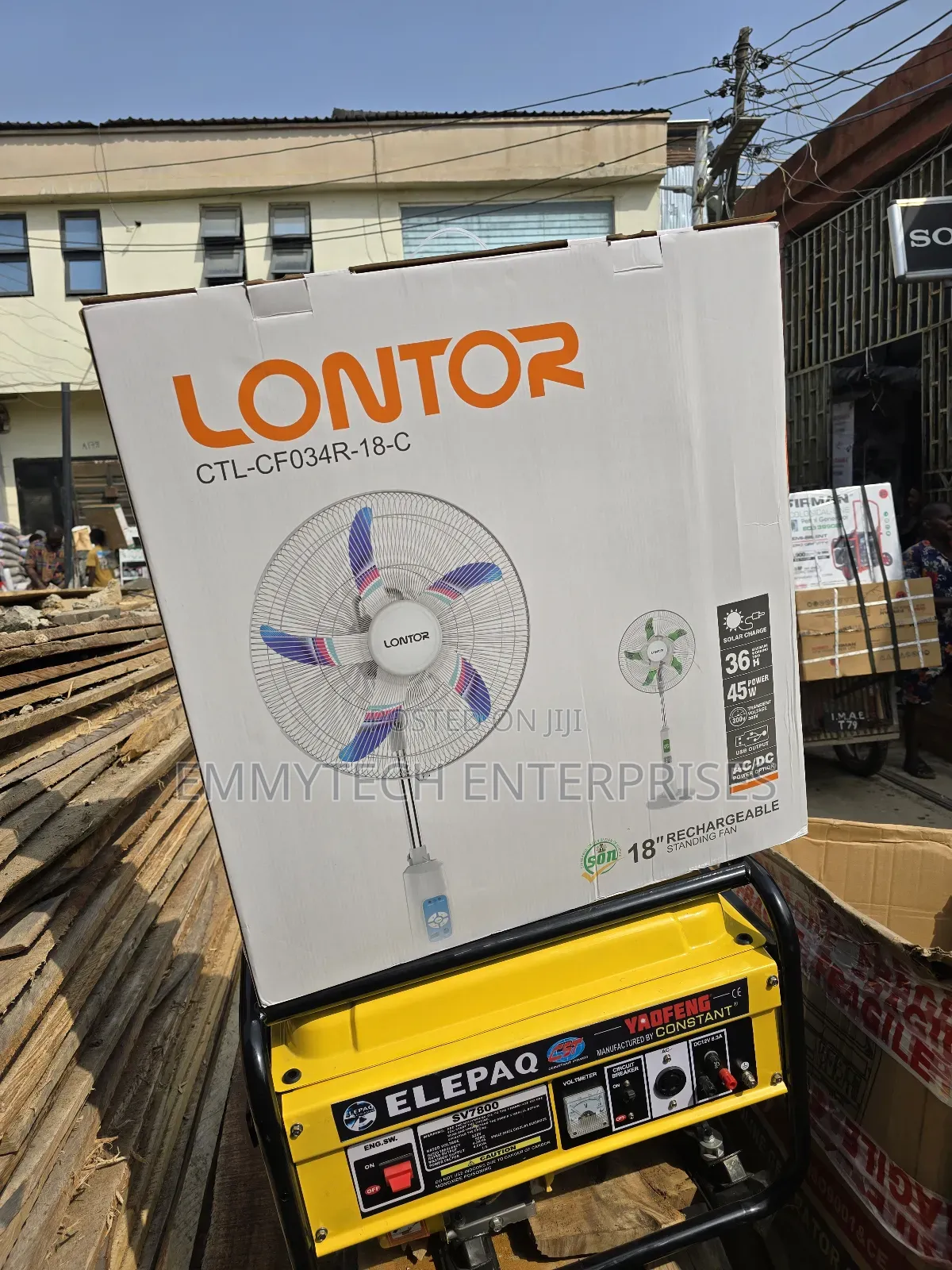 Come I Have Lontor Rechargeable Standing Fan 18inch