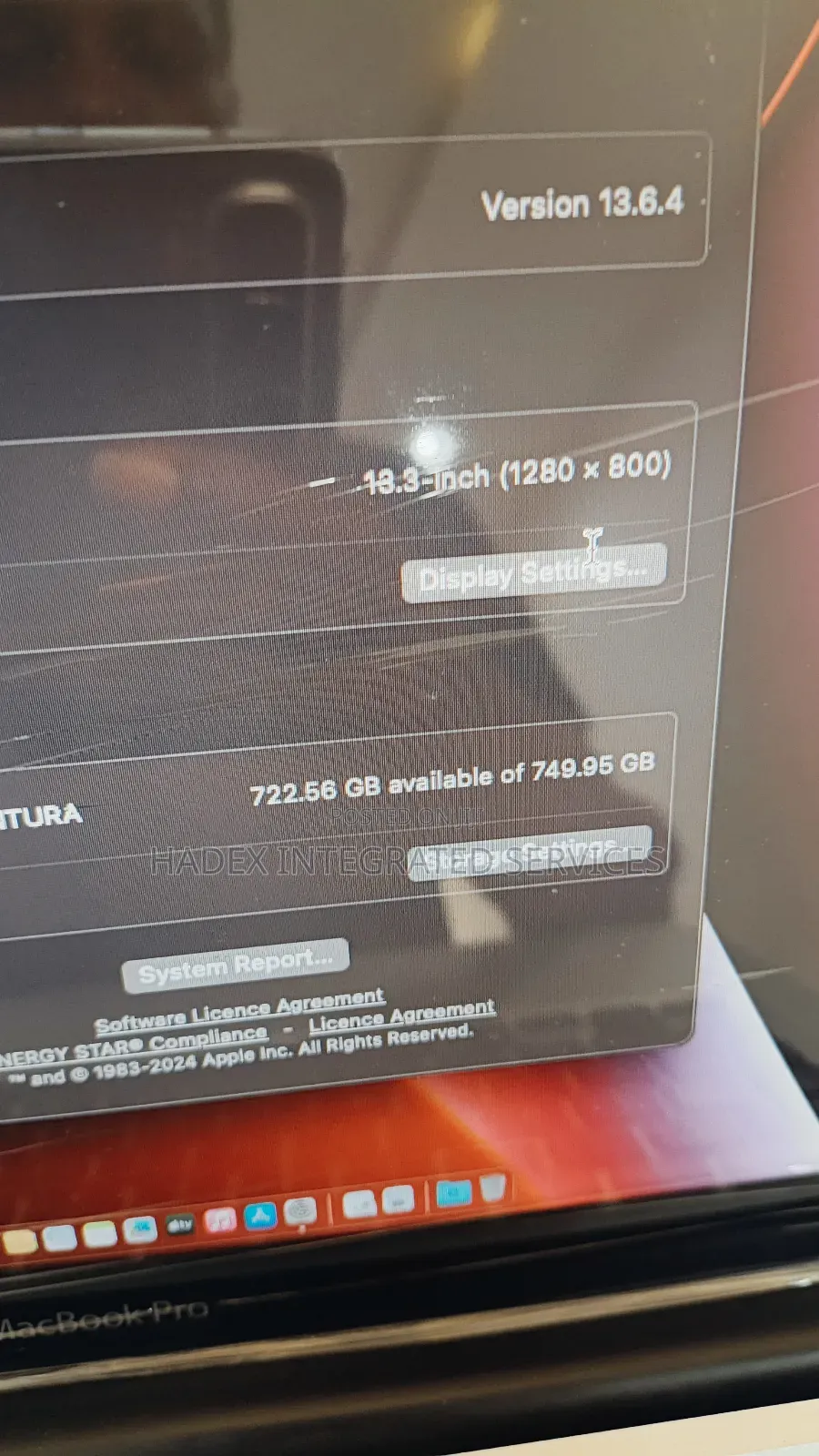 Laptop Apple MacBook Pro 8GB Intel Core I5 HDD 750GB