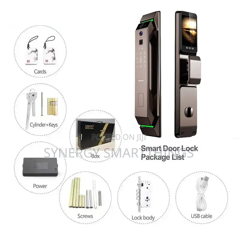 Tuya Smart Door Lock With Facial Recognition Password Cards Thumbprint
