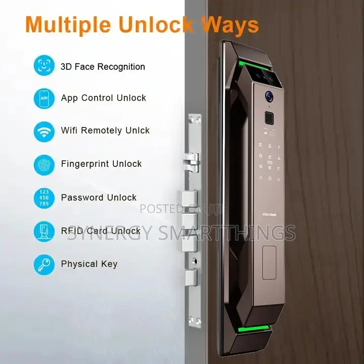 Tuya Smart Door Lock With Facial Recognition Password Cards Thumbprint