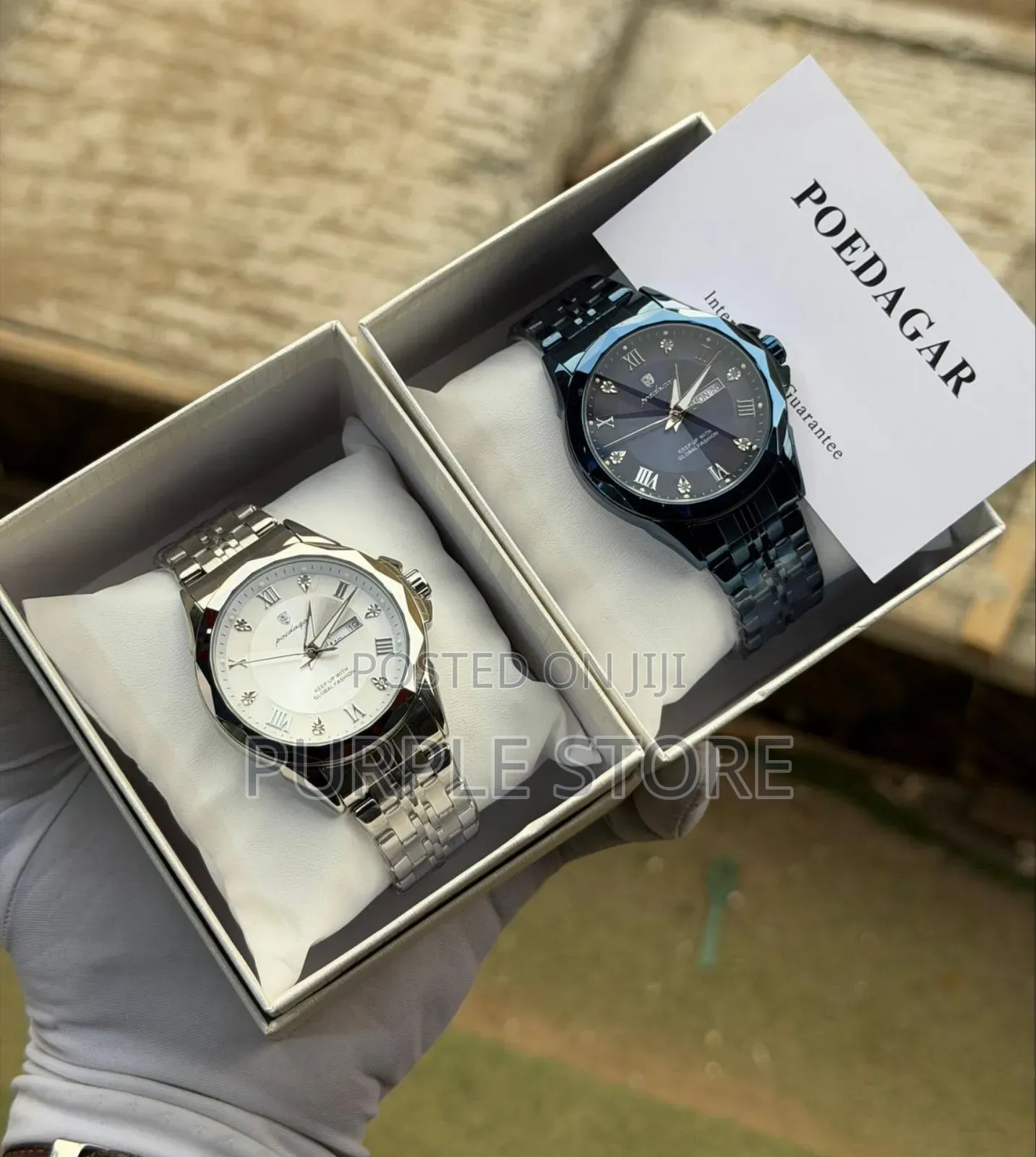 Poedagar Roman Dial Sapphire Glass Wristwatch