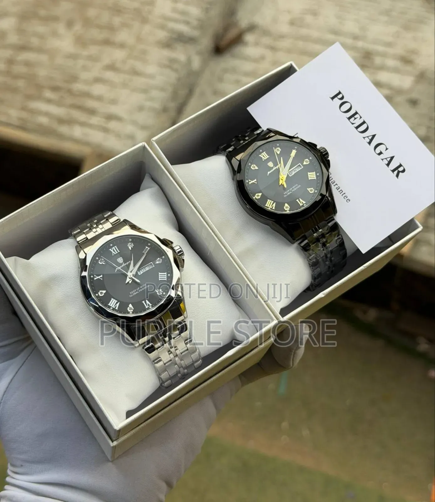 Poedagar Roman Dial Sapphire Glass Wristwatch