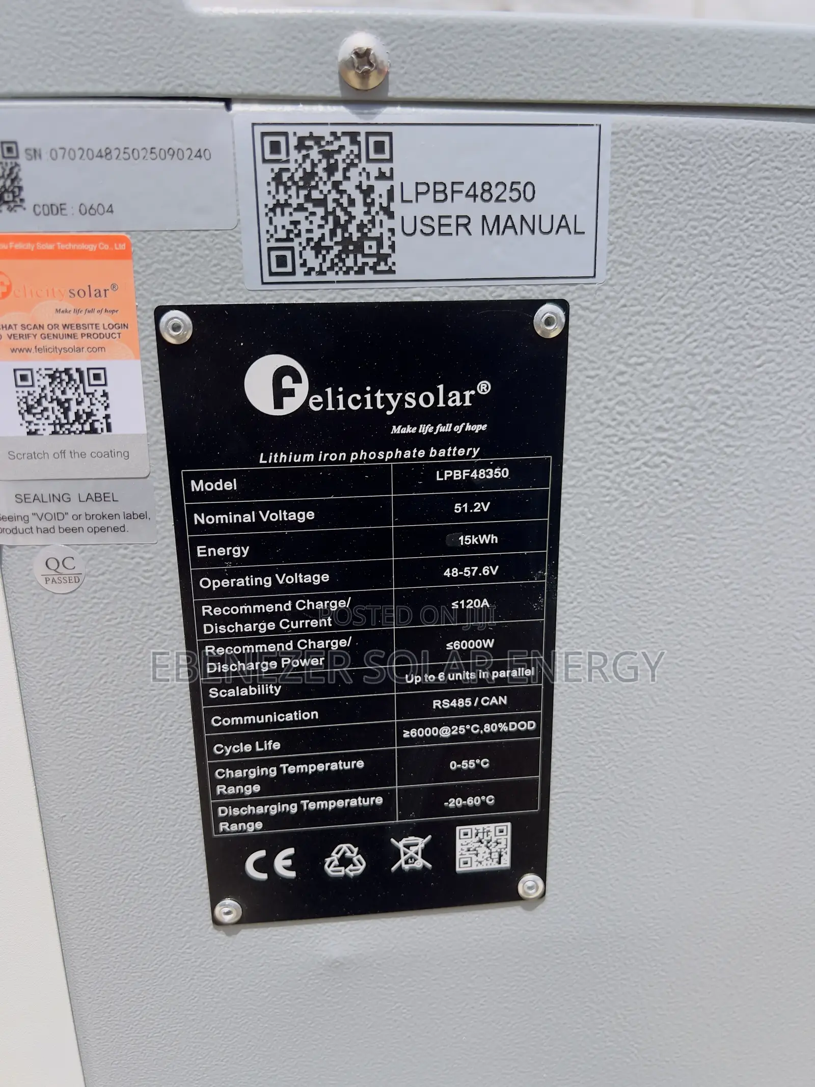 15kwh Felicity Lithium Batteries