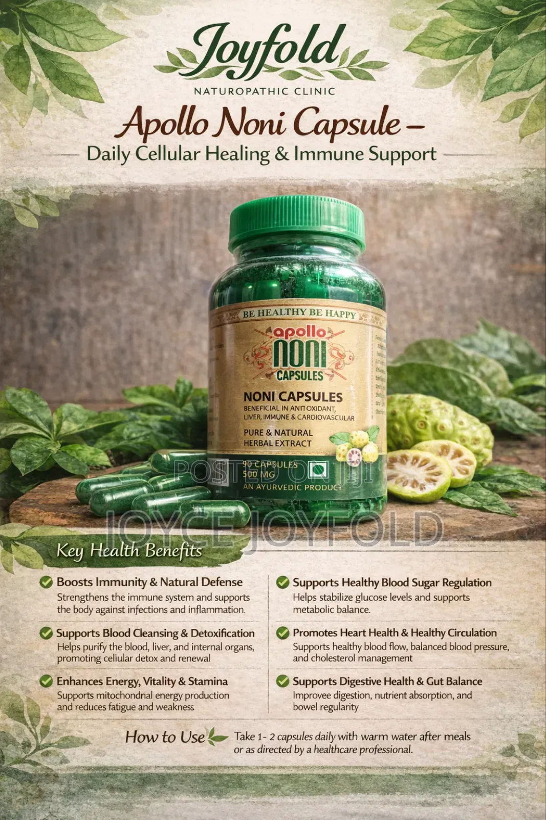 Noni Capsule - Cholesterol, Cellular Repair, Heart Disease