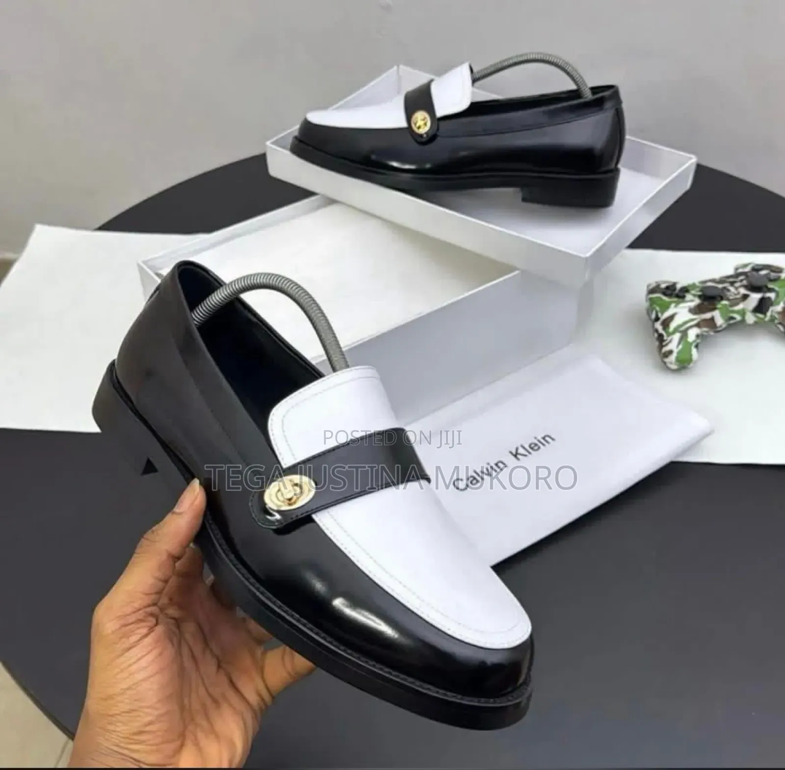 Calvin Klein Glossy Leather Men's Flat Shoes