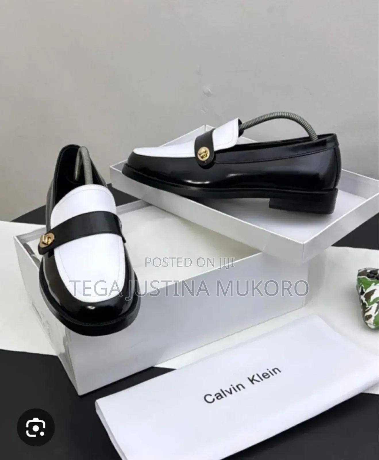 Calvin Klein Glossy Leather Men's Flat Shoes