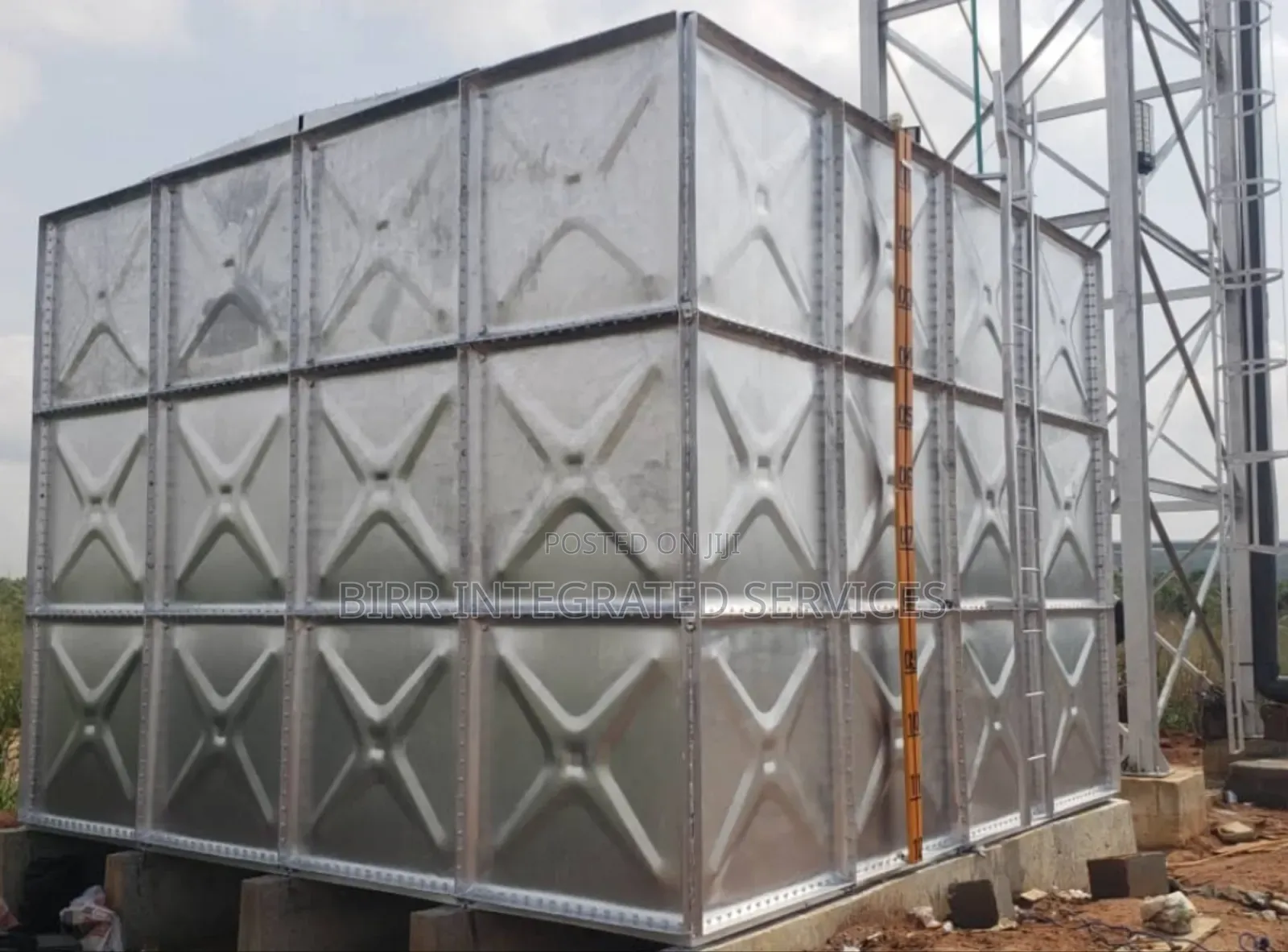 Pressed Steel Water Storage Tank Installation